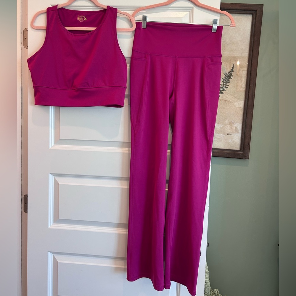 Lilly Pulitzer 2 piece Luxletic  Large Legging/LX Top- EEUC